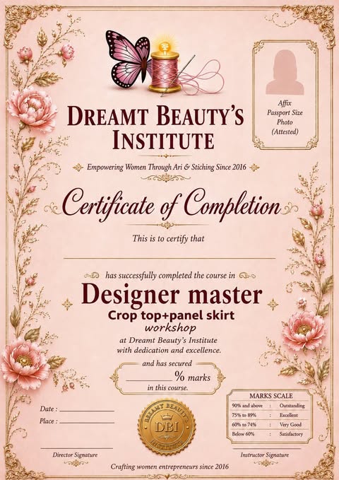 Dreamt Beauty Certificate of Completion